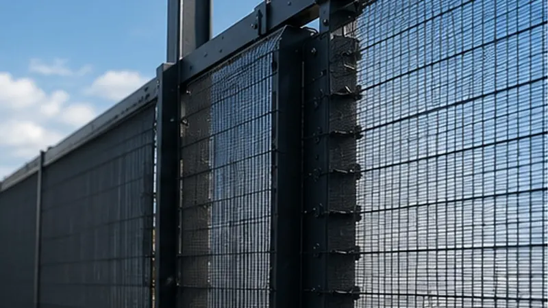 Глухое защитное ограждение из профилированных панелей